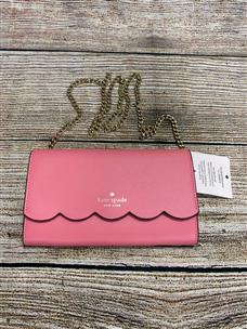 Kate Spade Spencer Chain Crossbody Wallet Metallic Pink Clutch PWR00158 NWT  FS